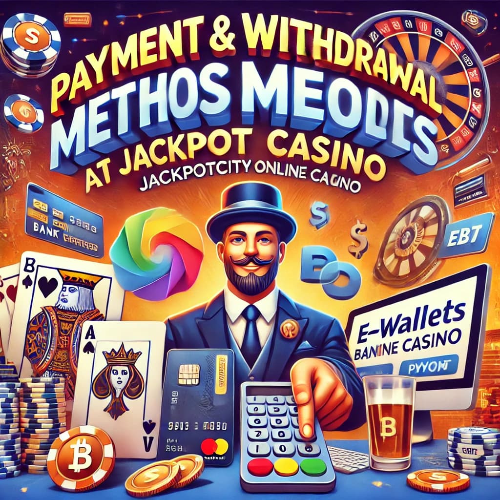 Payment and Withdrawal Methods at JackpotCity Online Casino